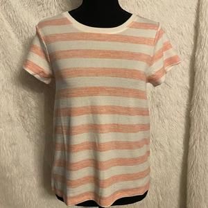 NWT Market & Spruce Women's Size XS Striped Top Peach & Cream